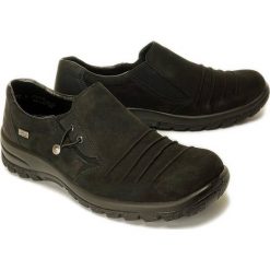 RIEKER TEX L7154-00 black, półbuty damskie. Czarne półbuty damskie Rieker, bez wzorów, bez obcasa, bez zapięcia. Za 279,90 zł.