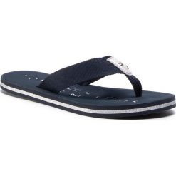 Japonki TOMMY HILFIGER - Th Glitter Flat Beach Beach Sandal FW0FW04987 Deset Sky DW5. Niebieskie klapki damskie TOMMY HILFIGER, bez wzorów, z tworzywa sztucznego, bez obcasa. W wyprzedaży za 139,00 zł.