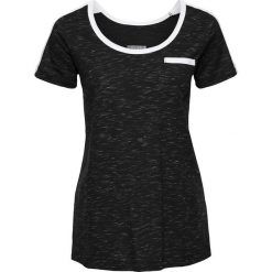 T-shirt bonprix czarny melanż. Czarne t-shirty damskie bonprix, melanż, z okrągłym kołnierzem. Za 44,99 zł.