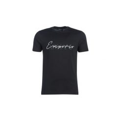 T-shirty z krótkim rękawem Emporio Armani YAYAROUL. Czarne t-shirty męskie marki Emporio Armani, s, bez wzorów, bez kołnierzyka, krótkie. Za 379,00 zł.
