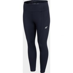 Legginsy treningowe damskie. Spodnie damskie 4f, bez wzorów, z dzianiny. Za 99,99 zł.