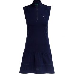 Sukienka CHERVO JEANS. Niebieskie sukienki damskie Chervo, bez wzorów, z jeansu, sportowe, z golfem, bez rękawów, sportowe. Za 750,00 zł.
