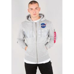 Bluza rozpinana Alpha Industries NASA 178326-17. Szare bluzy męskie Alpha Industries, l, bez wzorów, bez kołnierzyka, bez rękawów, bez kaptura. Za 313,99 zł.
