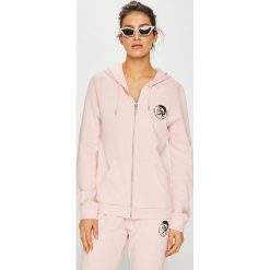 Diesel - Bluza. Różowe bluzy damskie Diesel, s, bez wzorów, z bawełny, bez rękawów, z kapturem. W wyprzedaży za 159,90 zł.
