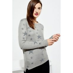 Sweter w gwiazdki. Szare swetry damskie Moodo, s, bez wzorów, bez rękawów, bez kaptura. Za 19,99 zł.