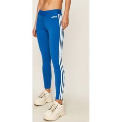 Adidas - Legginsy. Niebieskie spodnie damskie Adidas, s, z aplikacjami, z elastanu. Za 129,90 zł.
