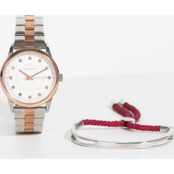 Parfois - Zegarek + bransoletka. Szare bransoletki damskie z cyrkoniami Parfois, szklane. Za 179,90 zł.