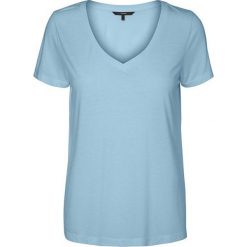 Vero Moda Koszulka damska Spicy V-neck Ss Top Color Fajnie Blue (rozmiar M). Niebieskie koszulki damskie Vero Moda, m, bez wzorów, bez kołnierzyka, bez rękawów. W wyprzedaży za 28,00 zł.