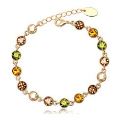 Bransoletki damskie: Pozłacana bransoletka z kryształkami Swarovski