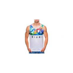 BOKSERKA MĘSKA Z NADRUKIEM S779 - BIAŁA. Białe t-shirty męskie producent niezdefiniowany, s, z nadrukiem. Za 19,99 zł.
