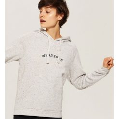 Bluza z napisem - Jasny szar. Szare bluzy rozpinane damskie House, l, z napisami. Za 69,99 zł.