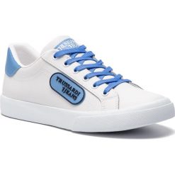 Sneakersy TRUSSARDI JEANS - 79A00334 U101. Białe półbuty damskie Trussardi Jeans, z jeansu. W wyprzedaży za 249,00 zł.