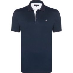 Koszulka polo w kolorze granatowym. Niebieskie bluzki damskie marki Felix Hardy, l, z haftami, polo. W wyprzedaży za 104,95 zł.
