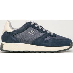 Gant - Buty Garold. Niebieskie buty sportowe męskie GANT, ze skóry, na sznurówki. Za 429,90 zł.