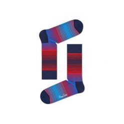 Skarpetki Happy Socks - Sunrise (SNR01-6000). Szare skarpetki damskie Happy Socks, w kolorowe wzory, z bawełny. Za 34,90 zł.