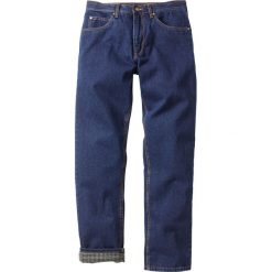 Dżinsy ocieplane "CLASSIC FIT" bonprix ciemnoniebieski. Niebieskie jeansy męskie relaxed fit marki bonprix. Za 124,99 zł.