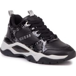 Sneakersy GUESS - Flaus FL5FLS FAL12 BLACK/BLACK. Czarne półbuty damskie Guess, ze skóry ekologicznej. Za 559,00 zł.