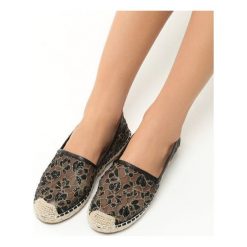 Espadryle damskie: Czarne Espadryle Cleo