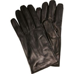 Rękawiczki męskie: Emporio Armani LEATHER MAN GLOVES BRICK RED Rękawiczki pięciopalcowe black
