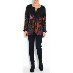 Tunika w kolorze czarnym. Czarne tuniki damskie Jacqueline Riu, bez wzorów, klasyczne, bez kołnierzyka, bez rękawów. W wyprzedaży za 57,95 zł.
