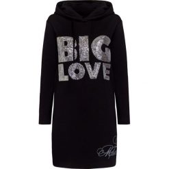Sukienka LOVE MOSCHINO. Szare bluzy damskie Love Moschino, z napisami, z dzianiny, bez rękawów, z kapturem. Za 1070,00 zł.