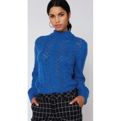 Swetry klasyczne damskie: NA-KD Dzianinowy sweter – Blue
