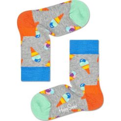 Happy Socks - Skarpetki dziecięce 15-34 (2-pak). Białe skarpetki dziewczęce Happy Socks, bez wzorów, z elastanu. Za 24,90 zł.