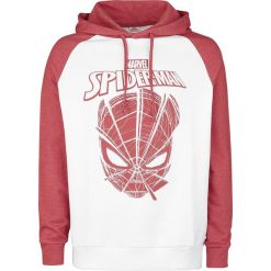 Bluzy męskie: Spider-Man Logo Bluza z kapturem biały melanż/czerwony