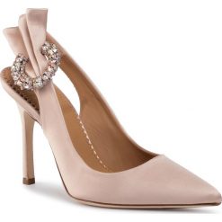 Szpilki TORY BURCH - Penelope 100MM Slingback Pump Satin 57591 Goan Sand 927. Brązowe półbuty damskie Tory Burch, z aplikacjami, ze skóry, eleganckie, bez obcasa, na obcasie, bez zapięcia. Za 1699,00 zł.
