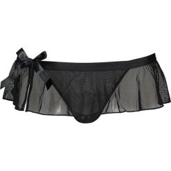 Stringi w kolorze czarnym. Czarne stringi damskie Lascana & Co., bez wzorów. W wyprzedaży za 34,95 zł.