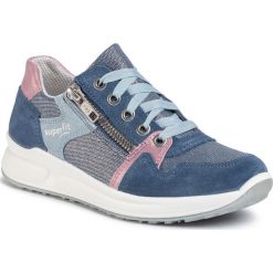 Sneakersy SUPERFIT - 0-606153-80 M Blau/Rosa/Blau. Niebieskie trampki chłopięce Superfit, bez wzorów, ze skóry, na rzepy. Za 299,00 zł.