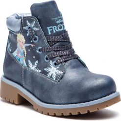 Trapery FROZEN - CS722-55DFR Granatowy. Niebieskie śniegowce dziewczęce marki Frozen, bez zapięcia. Za 99,99 zł.