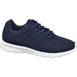 Sneakersy męskie Vty granatowe. Niebieskie sneakersy męskie Vty, bez zapięcia. Za 99,90 zł.