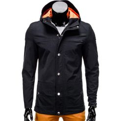 KURTKA MĘSKA PRZEJŚCIOWA PARKA C310 - CZARNA. Czarne kurtki męskie marki Ombre Clothing, s, z bawełny. Za 99,00 zł.