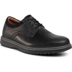 Półbuty CLARKS - Un Geo Lace 261368098 Black Leather. Czarne półbuty męskie Clarks, na co dzień, bez wzorów, ze skóry, bez zapięcia. W wyprzedaży za 329,00 zł.