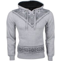 Bejsbolówki męskie: CRSM Bluza męska 7917-2 Szara r. L (5058)