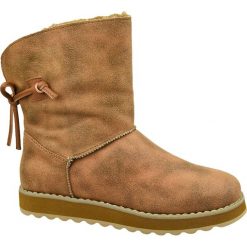 Skechers Keepsakes 2.0 44932-CSNT. Pomarańczowe śniegowce damskie Skechers, na zimę, ze skóry, bez zapięcia. W wyprzedaży za 229,99 zł.