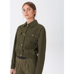 Krótka kurtka oversize - Khaki. Brązowe kurtki damskie House, s, bez wzorów, krótkie, bez kaptura. W wyprzedaży za 49,99 zł.