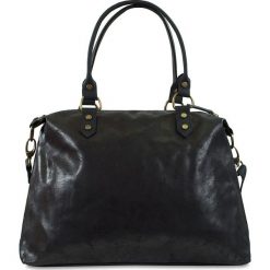 Torebki klasyczne damskie: Skórzana torba „Karine” w kolorze czarnym – 43 x 34 x 13 cm