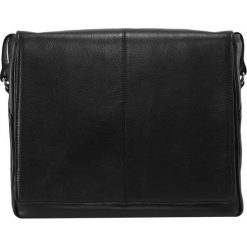 Męska torba na ramię skóra naturalna San Francesco czarna 15,6". Czarne torby męskie skórzane Mcklein, w paski, ze skóry, eleganckie, na ramię. Za 849,00 zł.