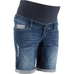 Szorty dżinsowe ciążowe bonprix niebieski "stone”. Niebieskie szorty damskie bonprix, z jeansu. Za 99,99 zł.