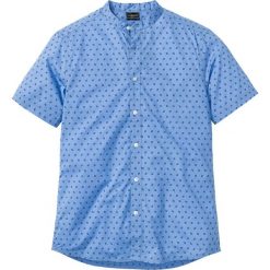 Koszula z krótkim rękawem bonprix niebieski z nadrukiem. Koszule męskie bonprix. Za 59,99 zł.