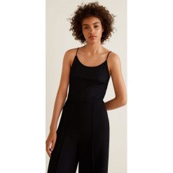 Mango - Top Studio. Czarne bluzki damskie marki Mango, s, z elastanu, casualowe, z okrągłym kołnierzem, bez rękawów. W wyprzedaży za 39,90 zł.