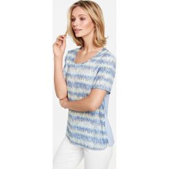 Koszulka z rękawem o dł. 1/2 i graficznym nadrukiem. Szare t-shirty damskie marki GERRY WEBER EDITION, z nadrukiem, z materiału. Za 229,00 zł.