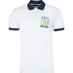 Koszulka Polo Love Moschino. Białe koszulki męskie xxl, bez wzorów, bez rękawów. Za 249,00 zł.