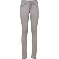 Dżinsy SKINNY bonprix jasnoszary. Szare jeansy damskie bonprix, bez wzorów, z jeansu. Za 99,99 zł.