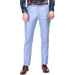 Spodnie ACHILLE SMNS000107. Niebieskie spodnie męskie Giacomo Conti, m, bez wzorów, z bawełny. Za 299,00 zł.