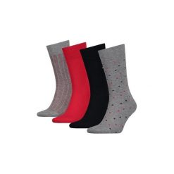 Skarpety Tommy Hilfiger Giftbox 4-Pack. Różowe skarpetki męskie TOMMY HILFIGER, bez wzorów. Za 119,77 zł.