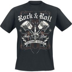 RnR Custom Garage T-Shirt czarny. Czarne t-shirty męskie RnR Custom Garage, xl, bez wzorów, bez kołnierzyka. Za 99,90 zł.