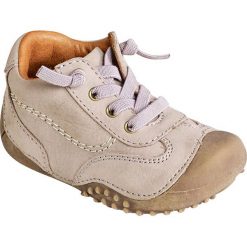 Buciki niemowlęce: Skórzane buty „Biis” w kolorze szarym do nauki chodzenia